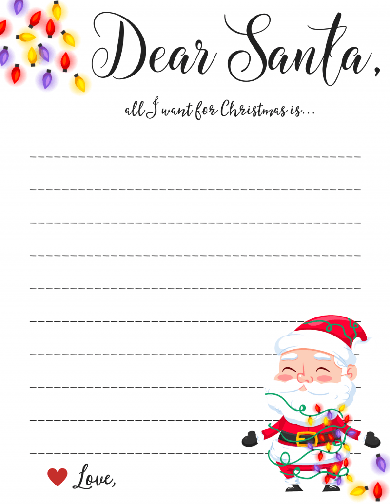 Dear Santa Letter Free Printable Downloads Momdot