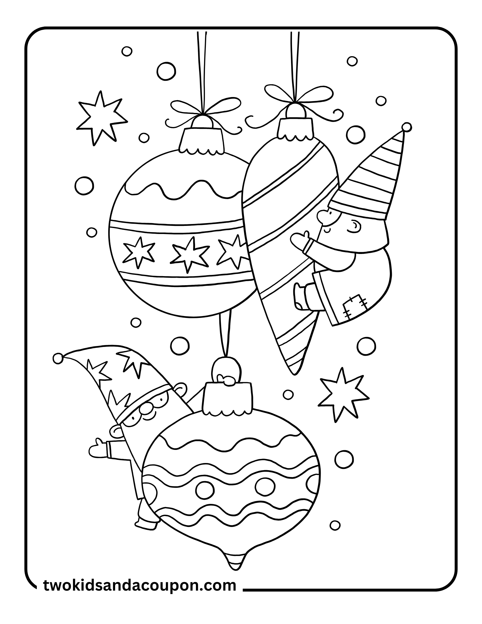 Deck The Halls With 8 Christmas Ornament Coloring Pages