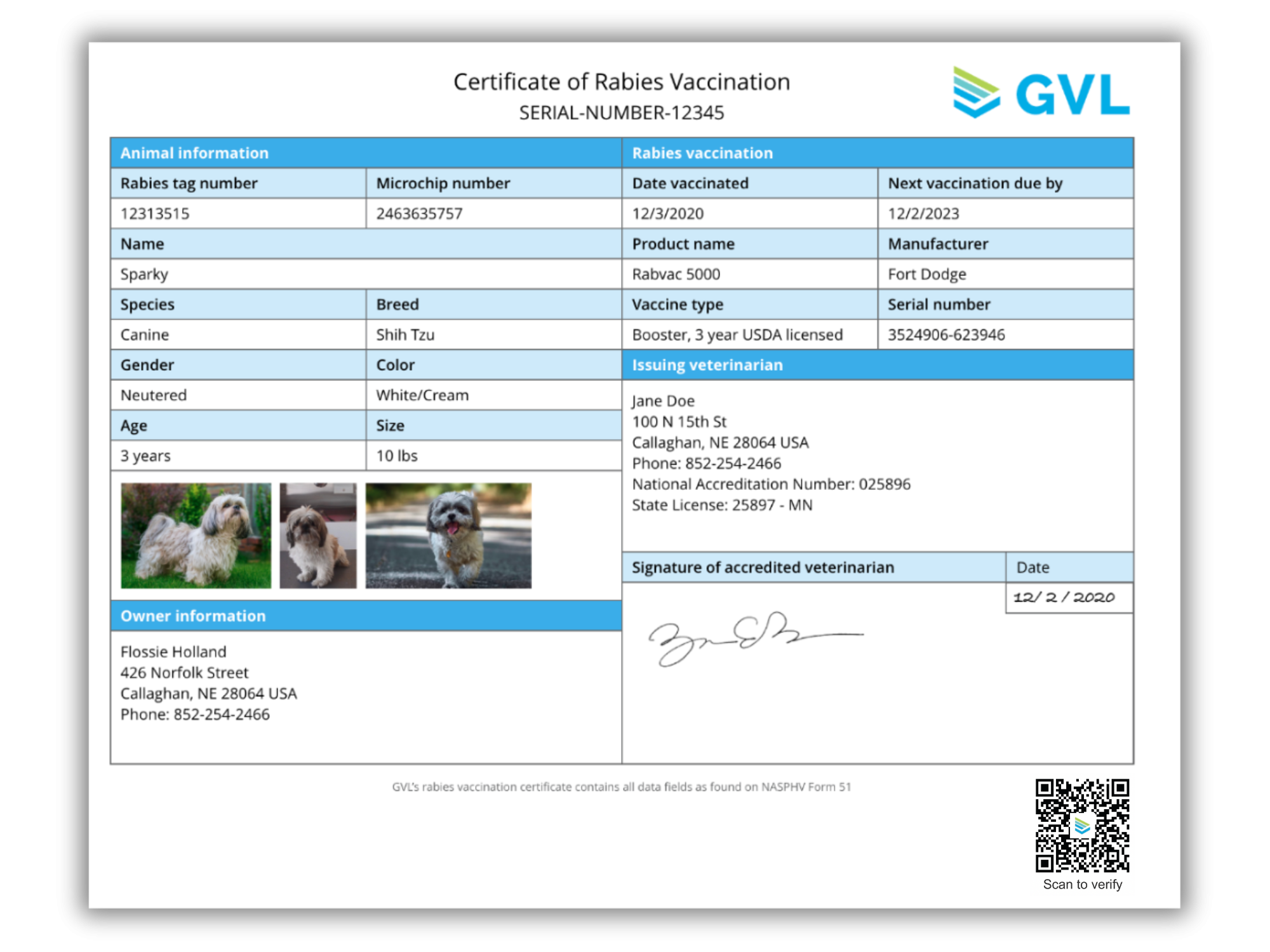 Digital Rabies Vaccination Certificates GlobalVetLink