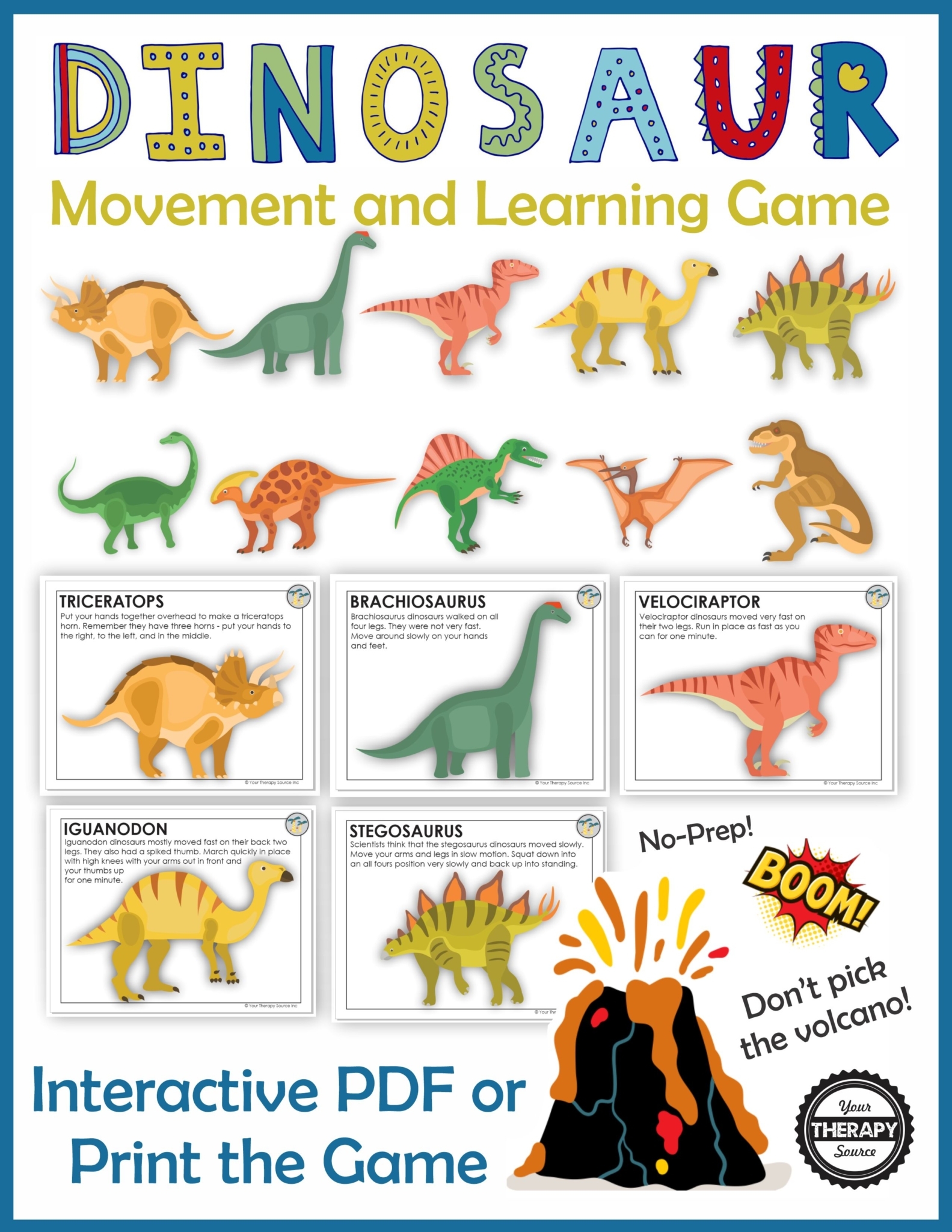 Dinosaur Activity Sheets Free Printables For Kids Your Therapy Source