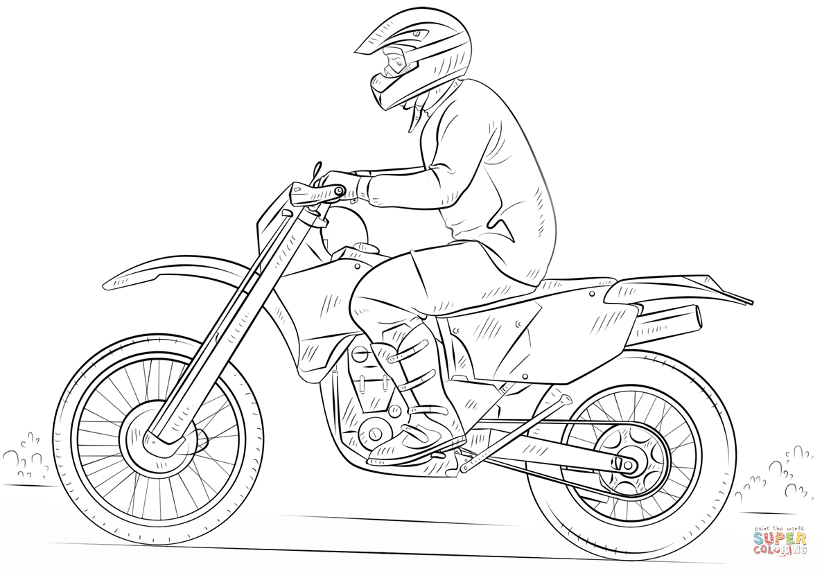 Dirt Bike Coloring Page Free Printable