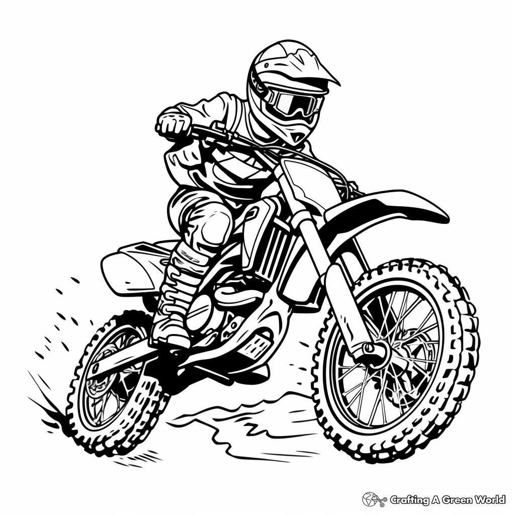 Dirt Bike Coloring Pages Free Printable 