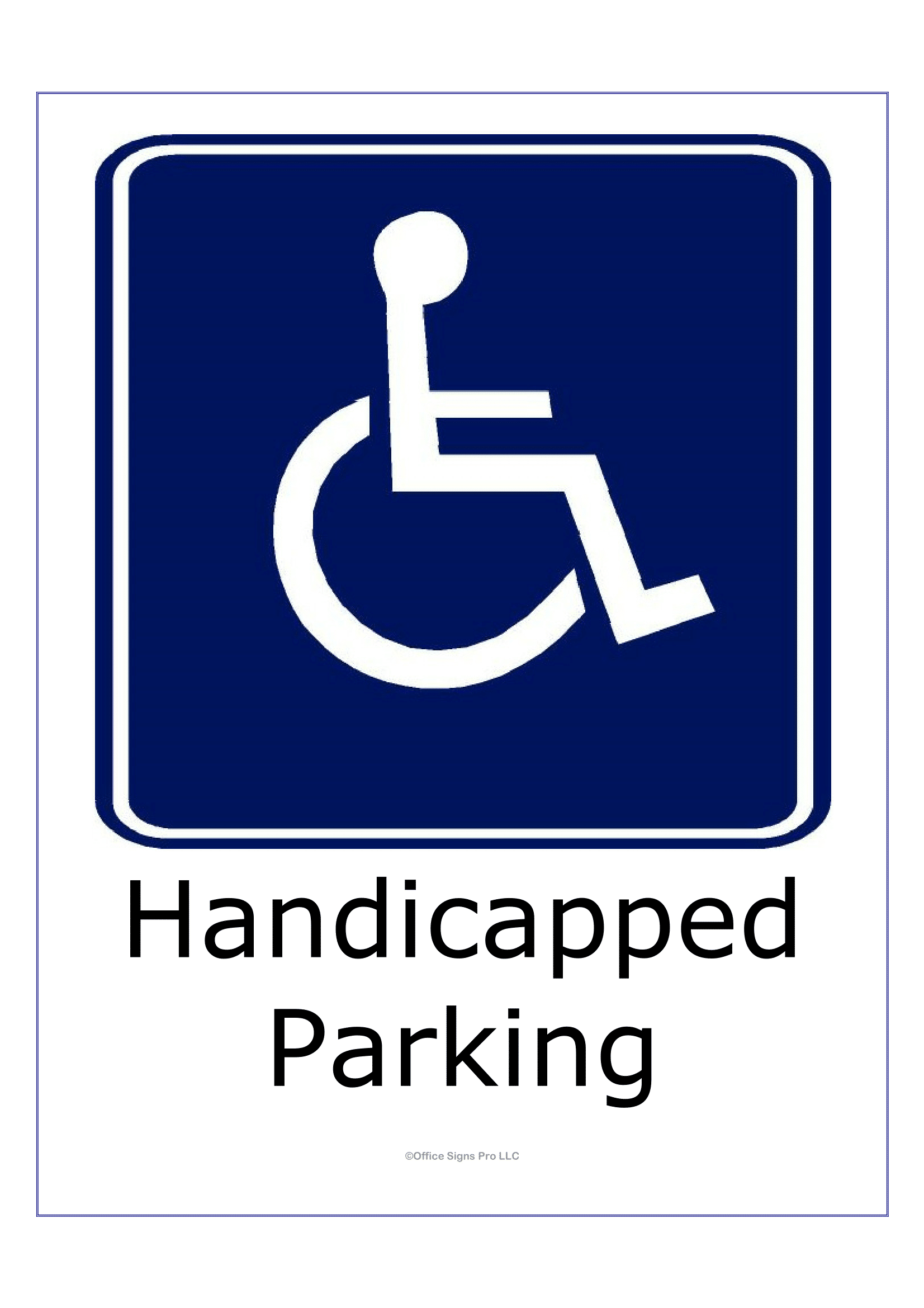 Disabled Parking Signs Poster Template