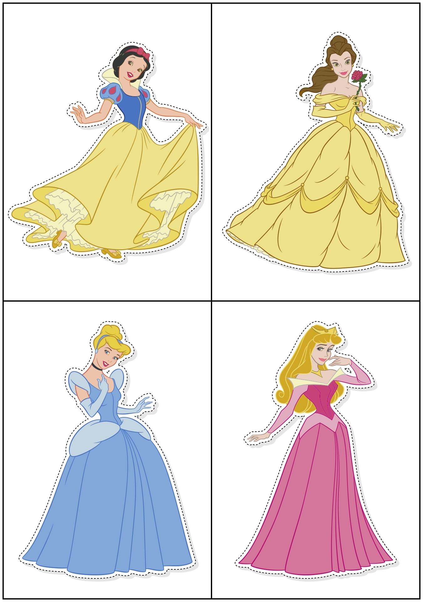 Disney Princess Cut Outs 13 Free PDF Printables Printablee