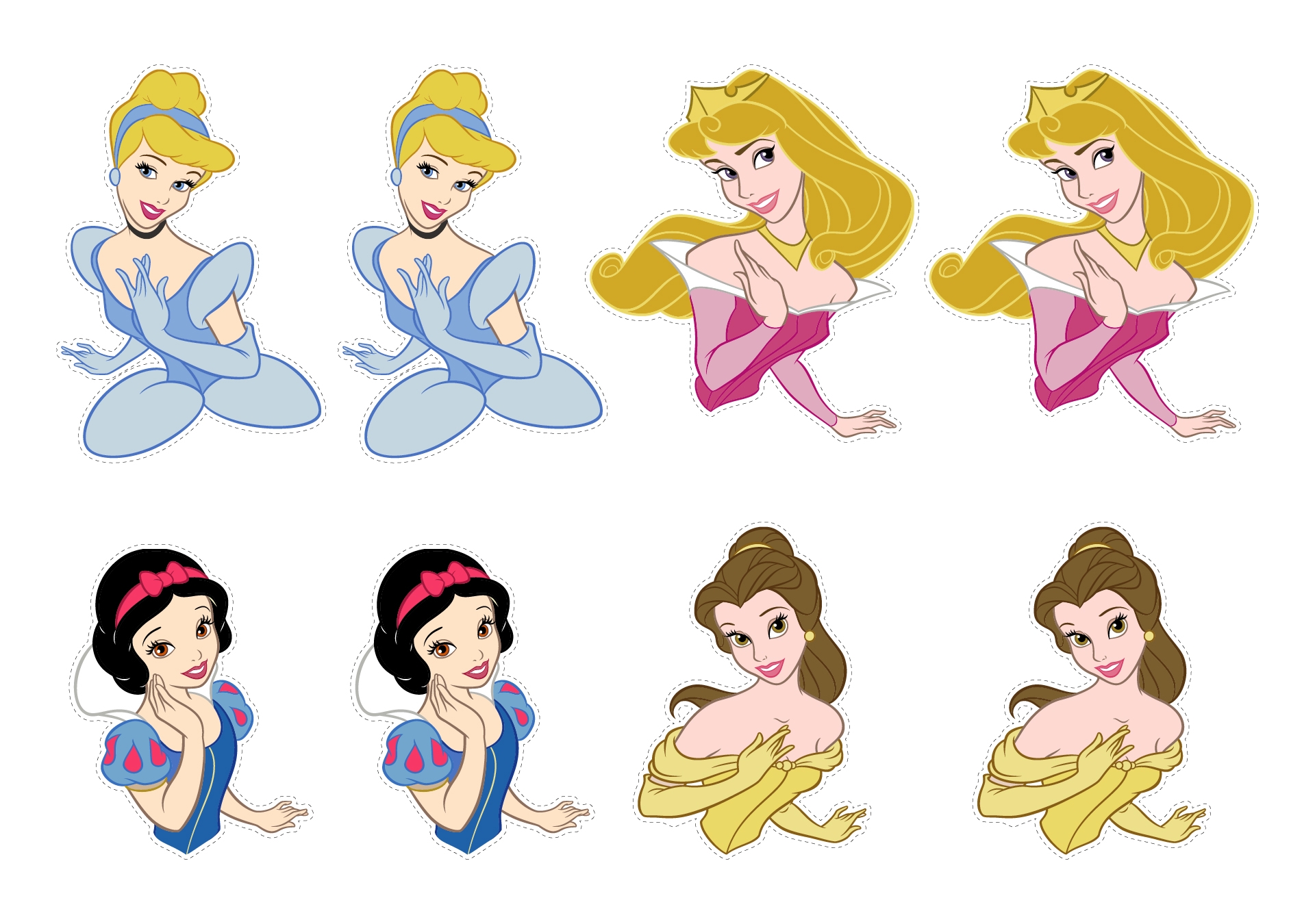 Disney Princess Cut Outs 13 Free PDF Printables Printablee
