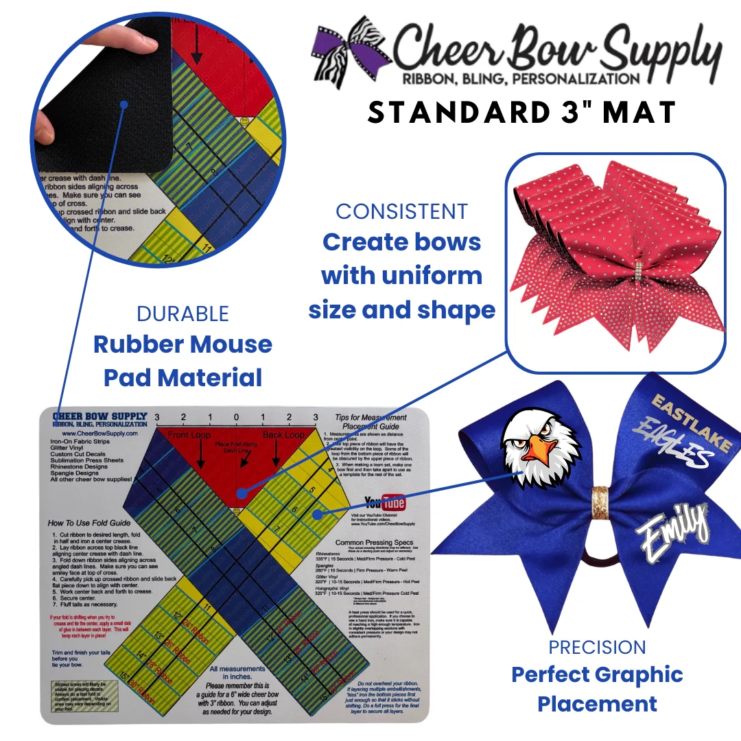 DIY Cheer Bow Template Mat Cheer Bow Supply