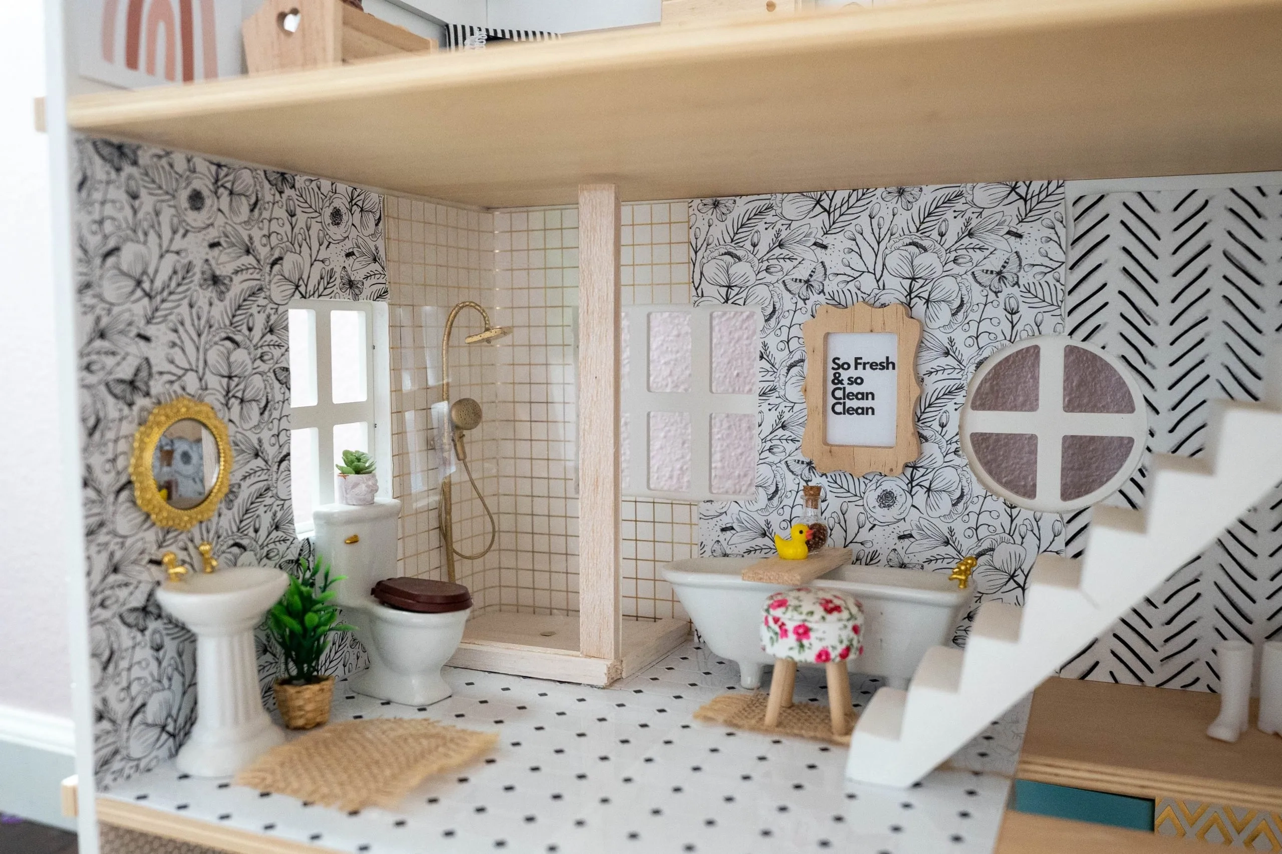 DIY Dollhouse Decor Free Miniature Wallpaper And Tile Printables Treehouse Threads