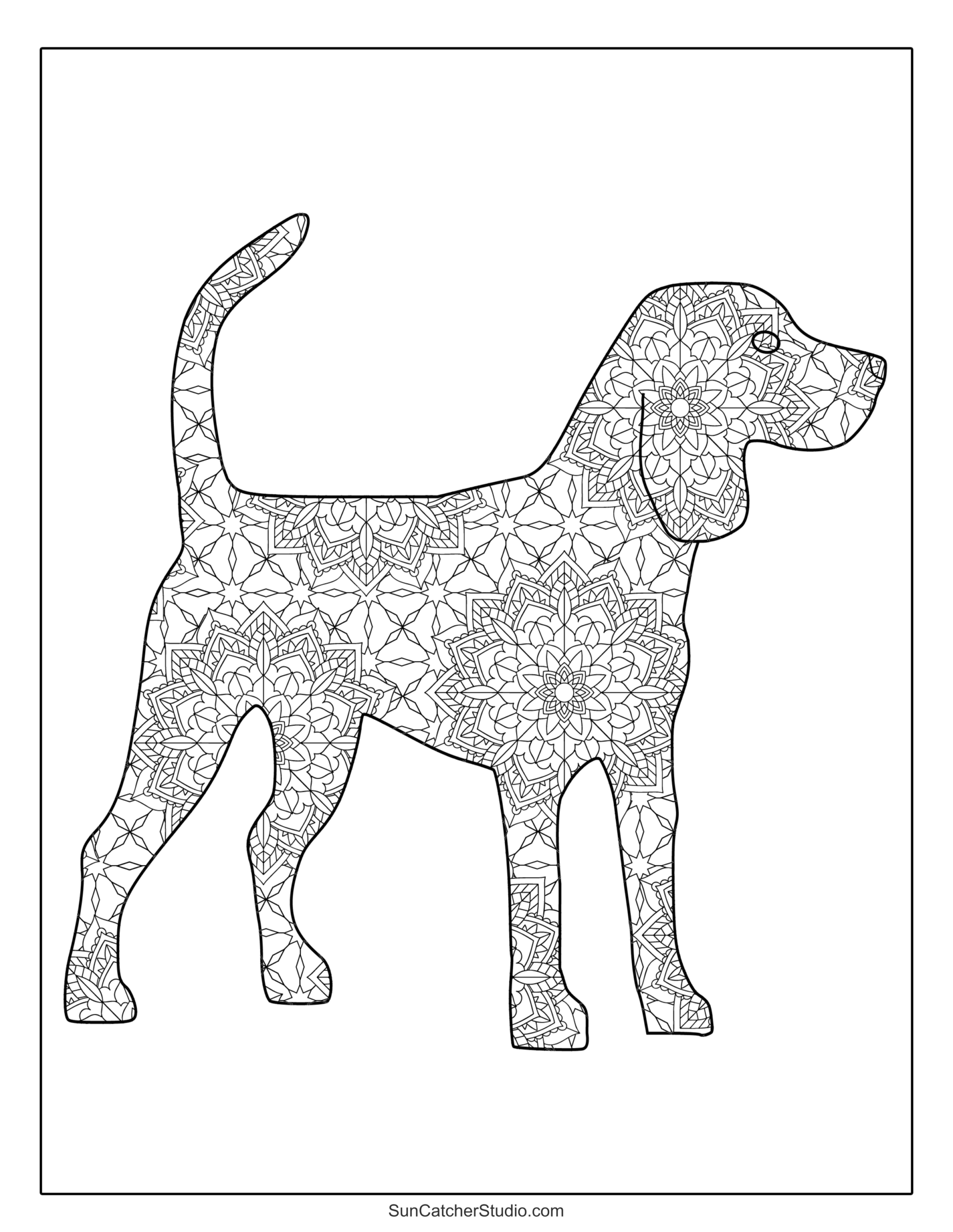 Dog And Puppy Coloring Pages And Coloring Sheets Free Printables Lettering SVG Files Tools Apps