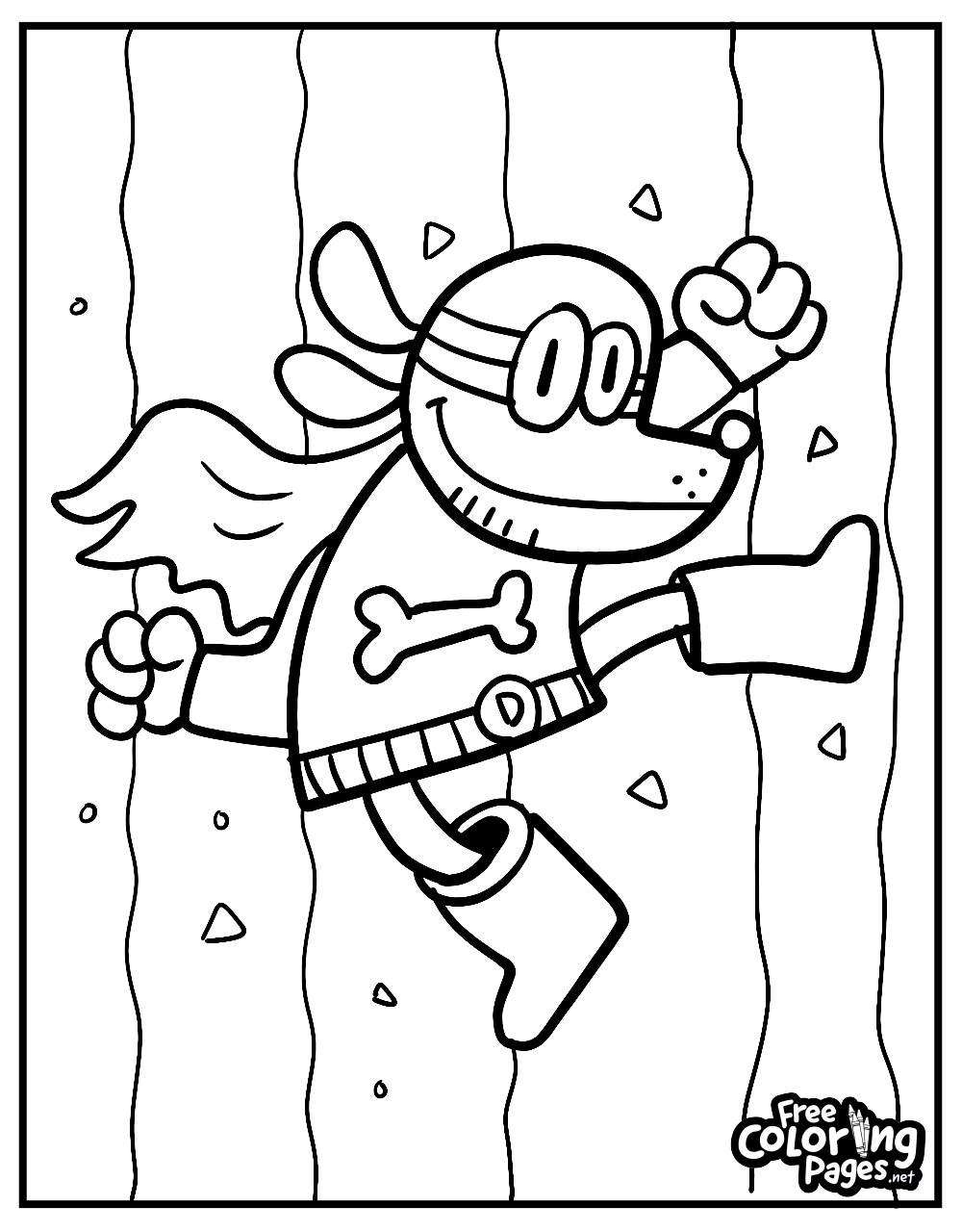 Dog Man Coloring Pages Free Coloring Pages