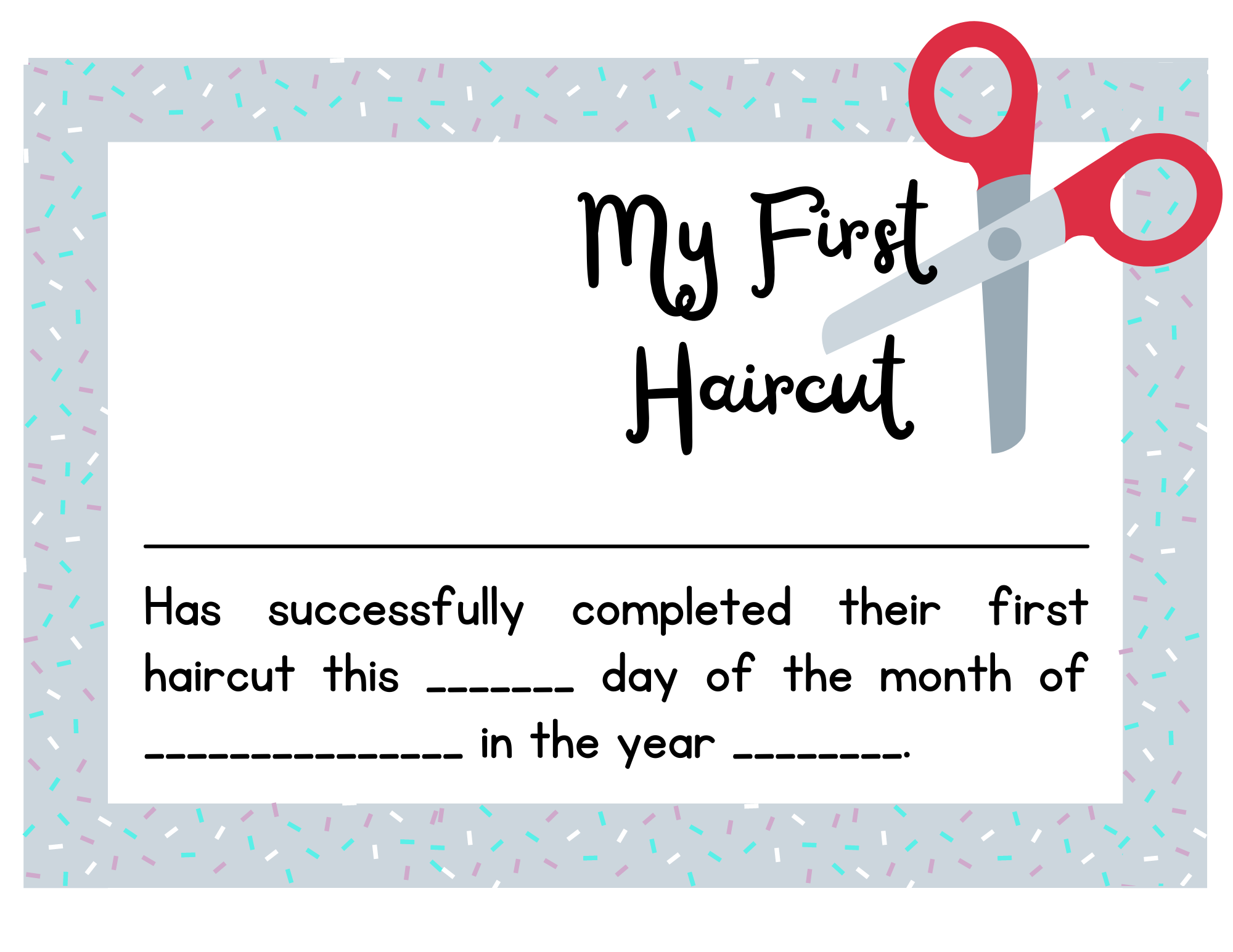 Domestic Fashionista First Haircut Free First Haircut Worksheets Library