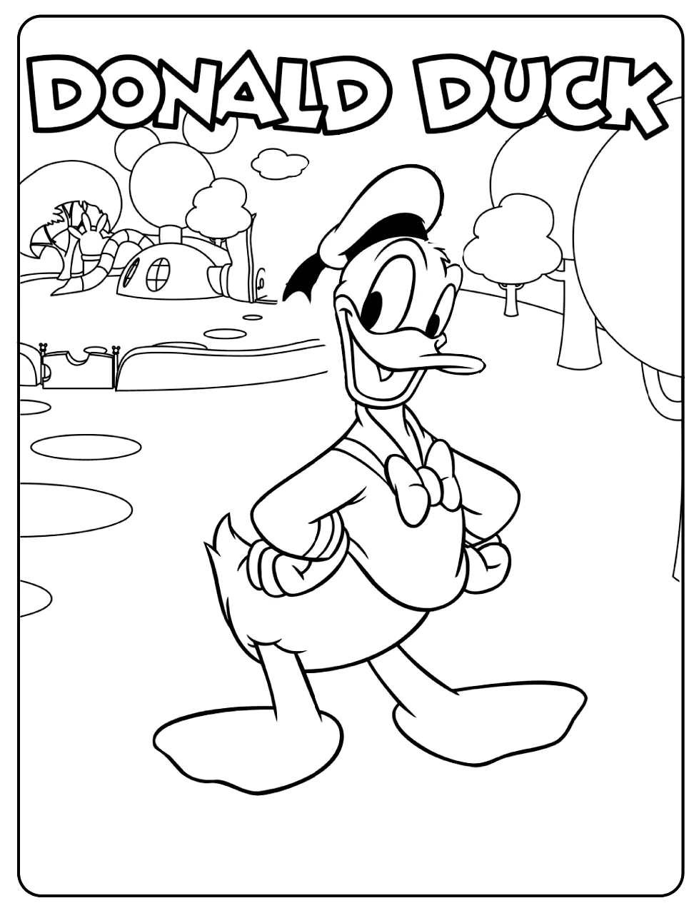 Donald Duck One Of The Main Characters Of Disney Donald Coloring Pages