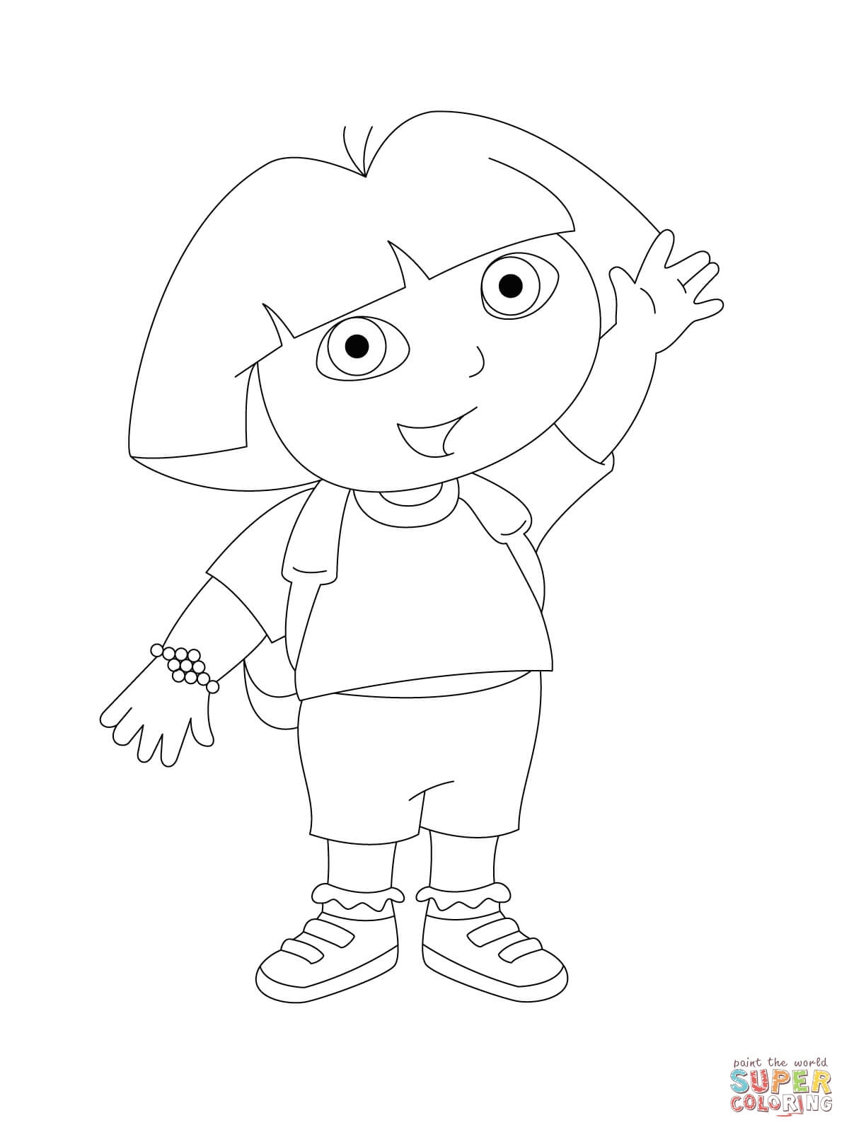 Dora Coloring Page Free Printable