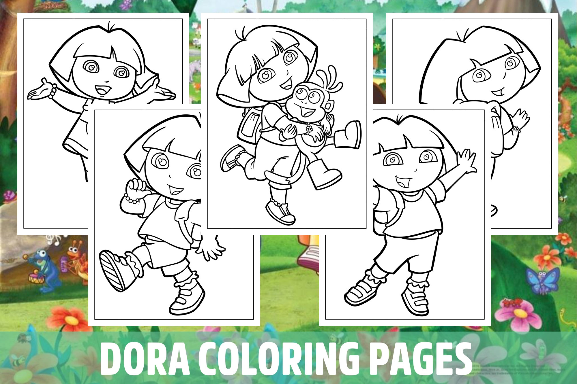 Dora Coloring Pages For Kids Girls Boys Teens Birthday School Activity Made By Teachers