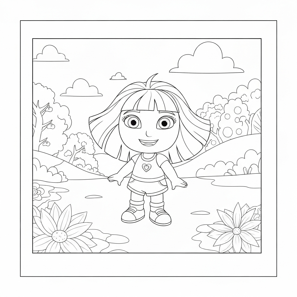 Dora Coloring Pages Free Printable PDF