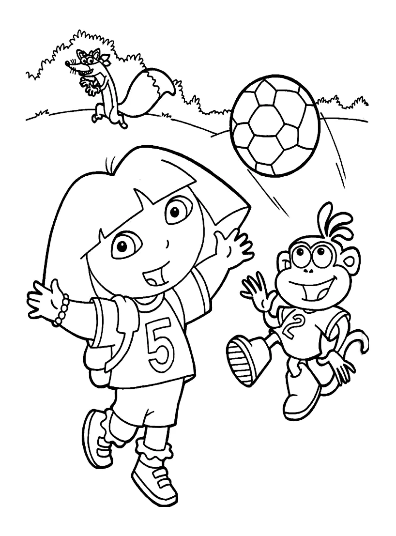 Dora The Explorer Coloring Page To Print Dora The Explorer Coloring Pages