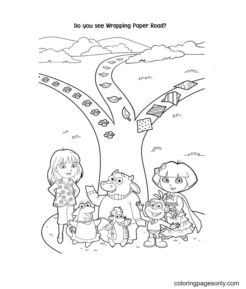 Dora The Explorer Coloring Pages To Print Free Printable Coloring Pages