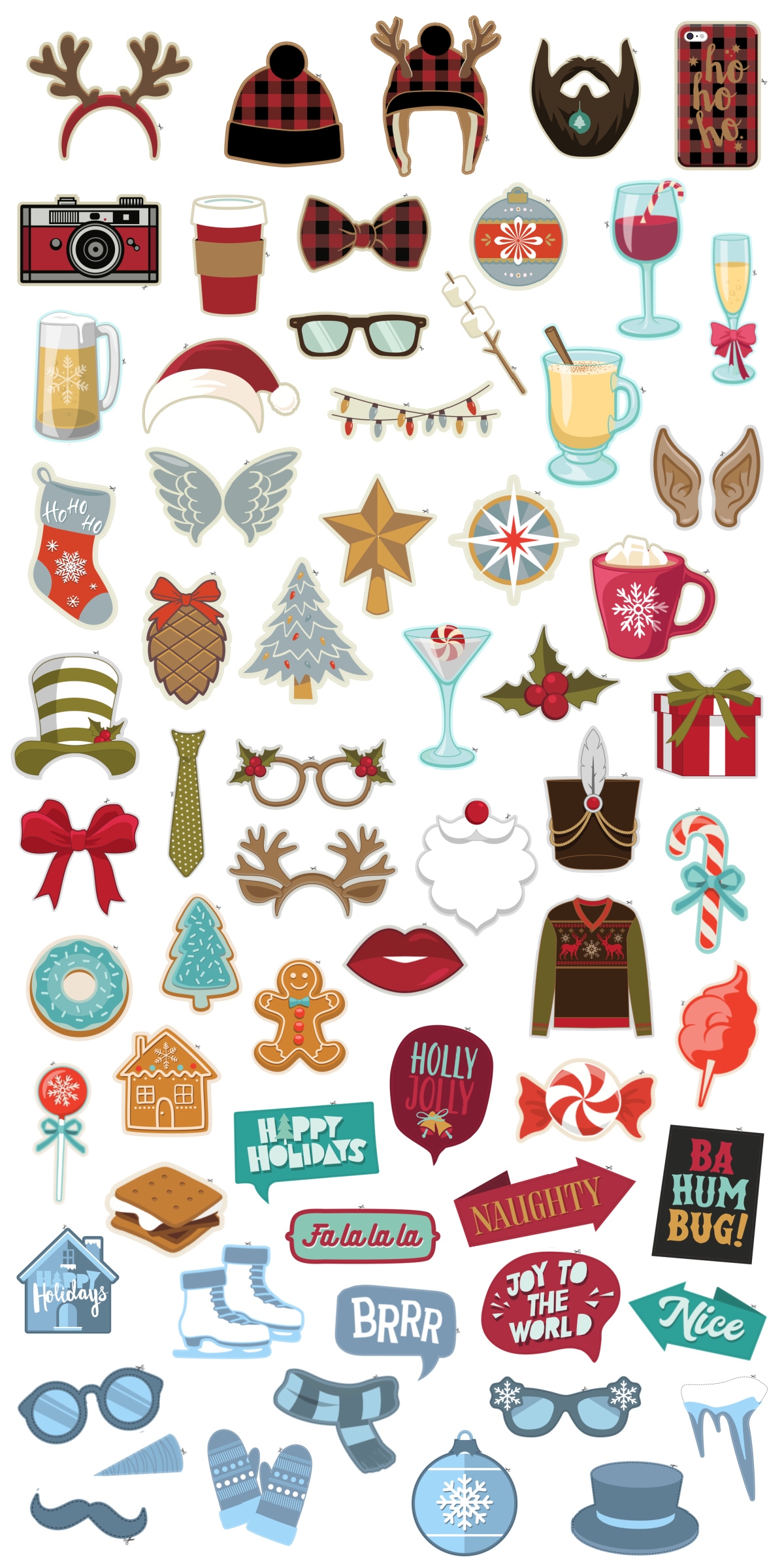 Download All Our 65 Fun FREE Printable Christmas Photo Booth Props Now Catch My Party