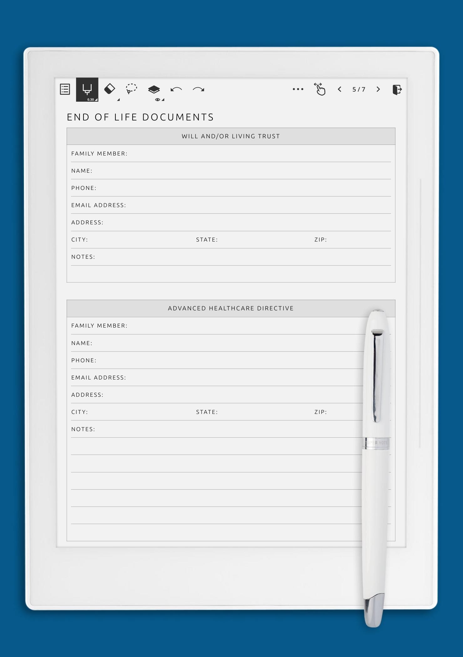 Download Printable End Of Life Documents PDF