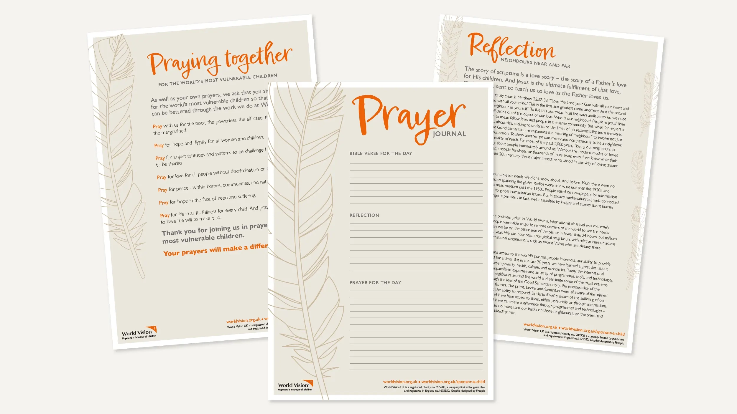 Download Your Free Prayer Journal World Vision UK