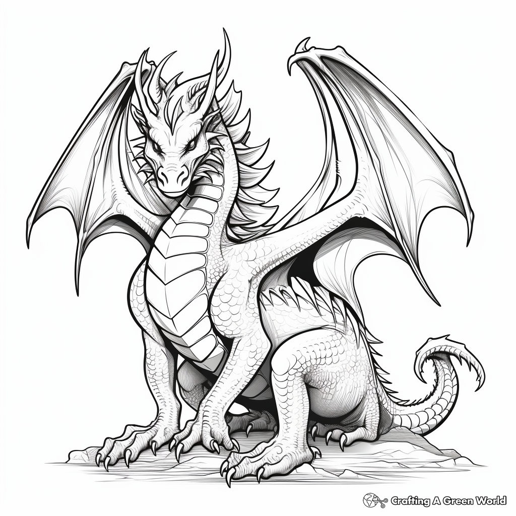 Dragon Coloring Pages For Adults Free Printable 