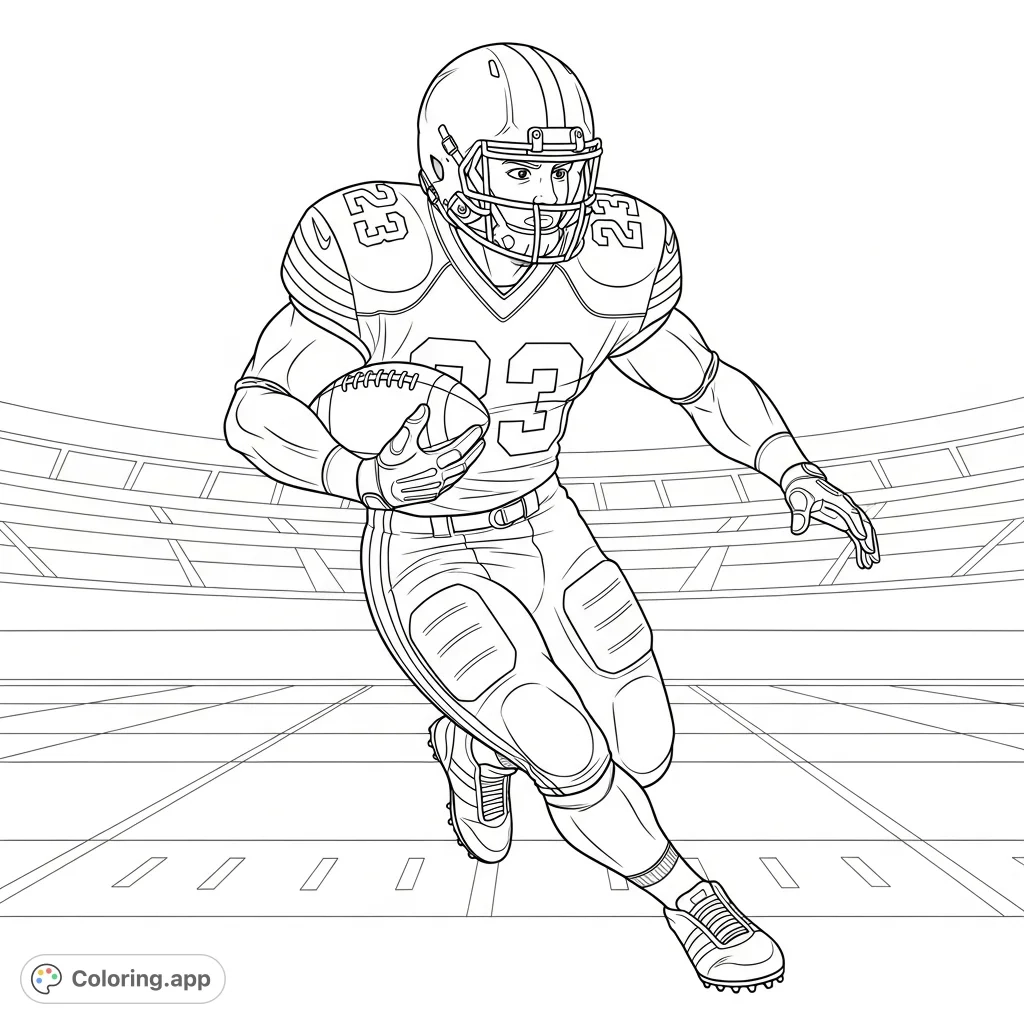 Dynamic Football Player Action Coloring app