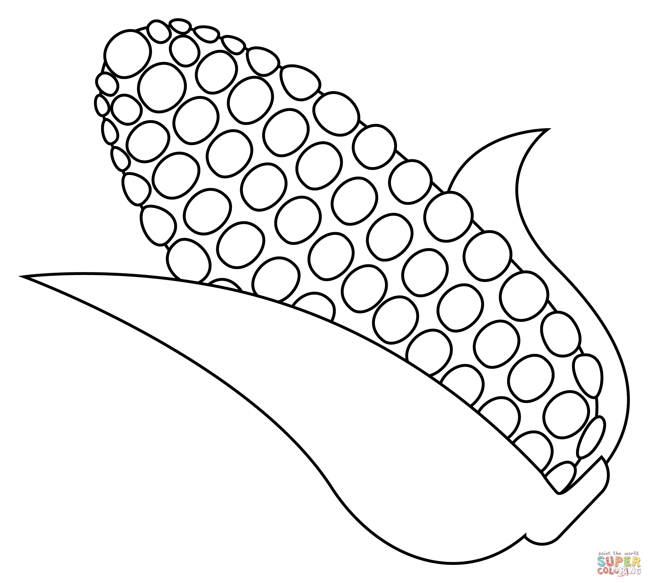 Ear Of Corn Coloring Page Free Printable