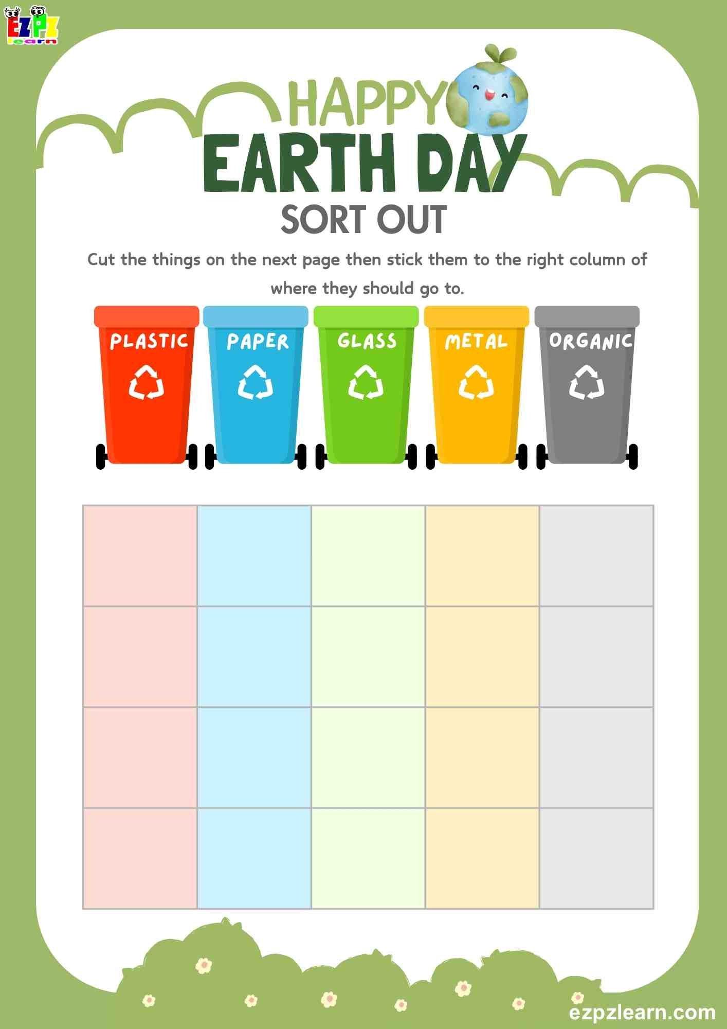 Earth Day Reduce Reuse And Recycle Ezpzlearn