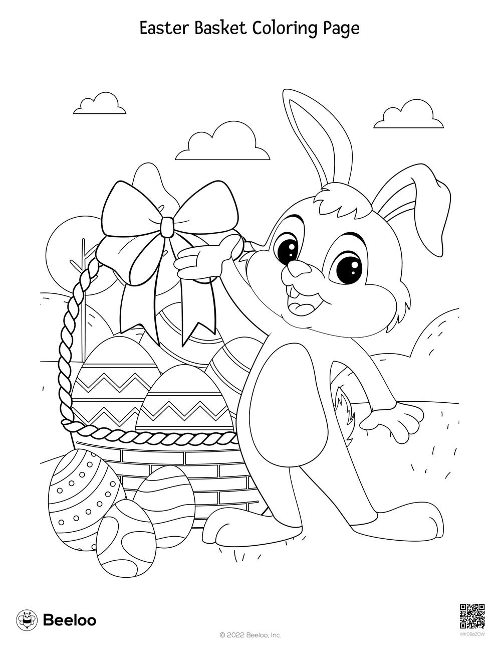 Easter Basket Coloring Page Beeloo Printable Crafts And Activities For Kids