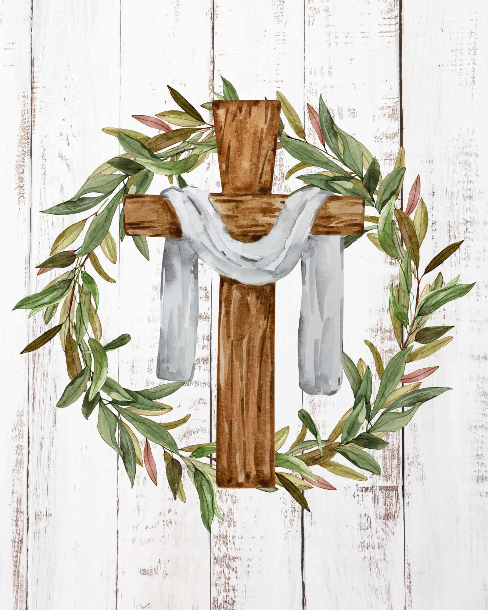 Easter Cross Wreath FREE PRINTABLES 