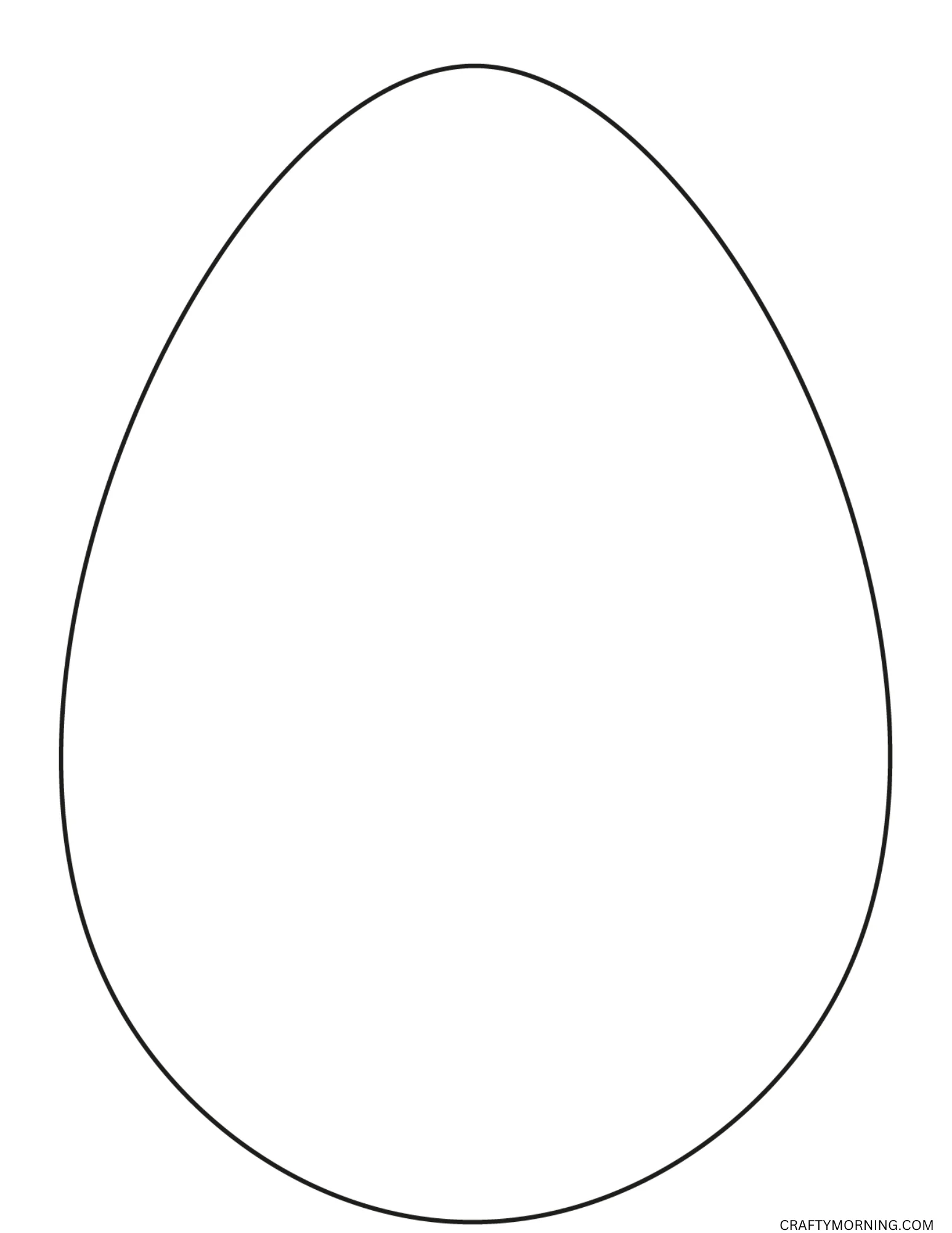 Easter Egg Template To Print Crafty Morning