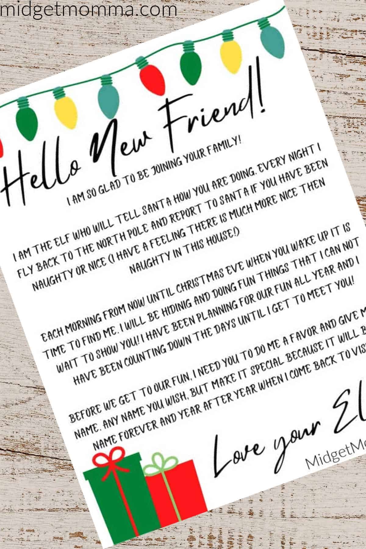 Elf On The Shelf Arrival Letter FREE Elf On The Shelf Printable