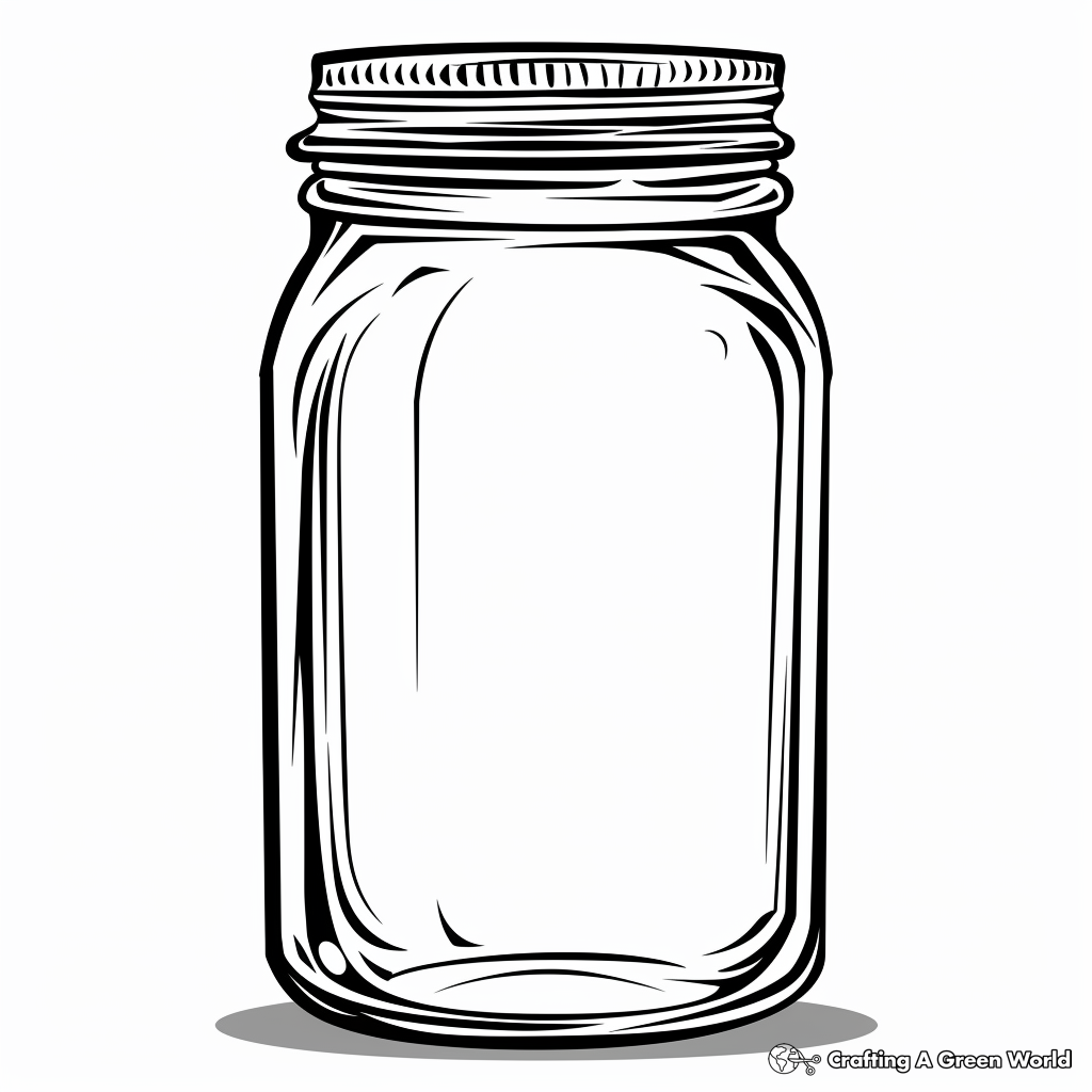 Empty Jar Coloring Pages Free Printable 