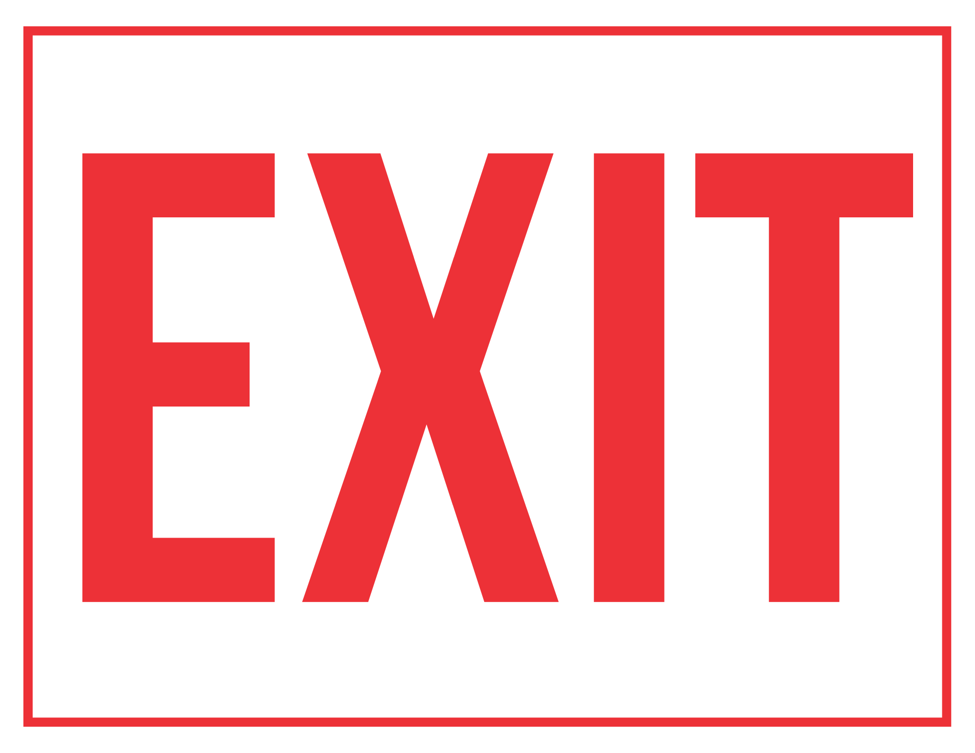Exit Sign Printable Templates Free PDF Downloads