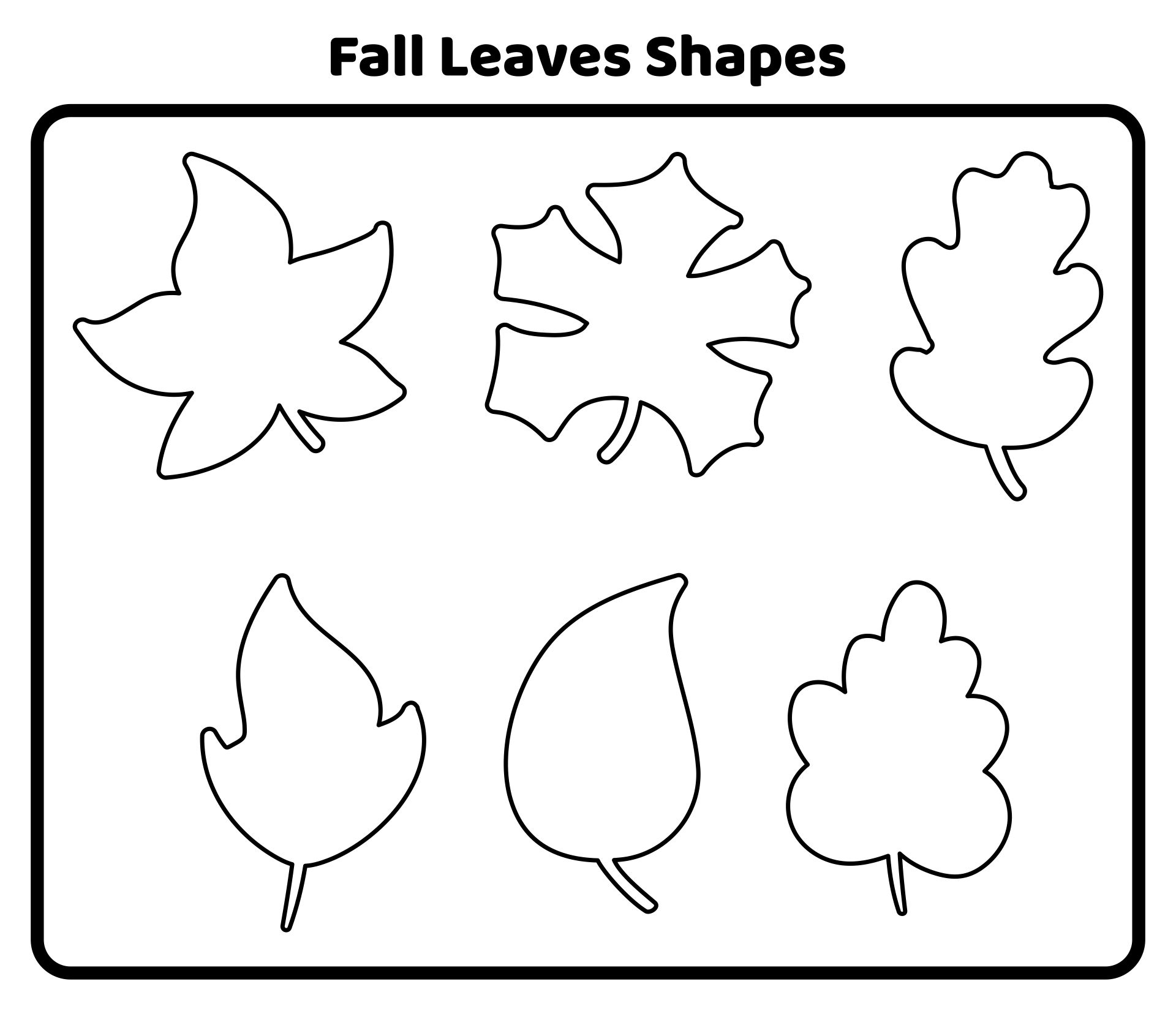 Fall Leaves Shapes 10 Free PDF Printables Printablee