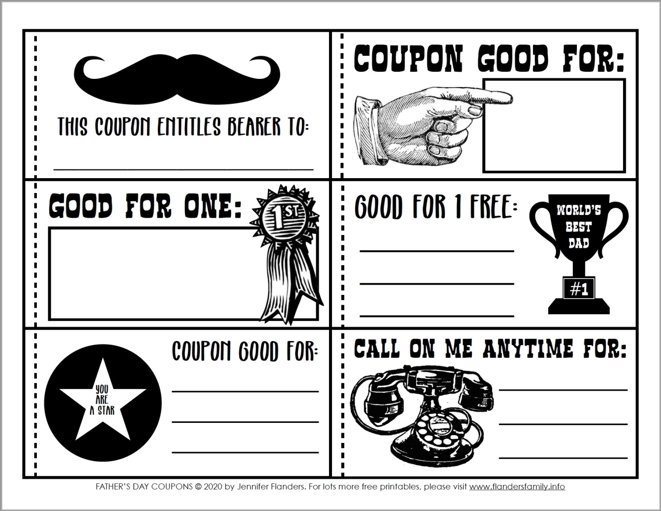 Father s Day Coupon Book Free Printable Flanders Family Home Life
