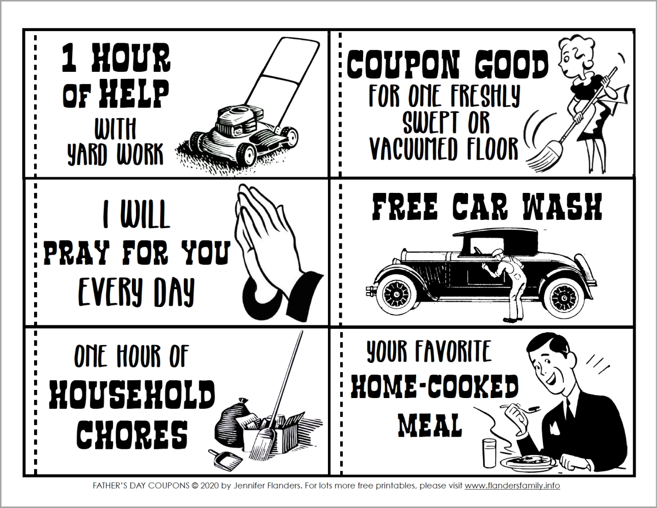 Father s Day Coupon Book Free Printable Flanders Family Home Life