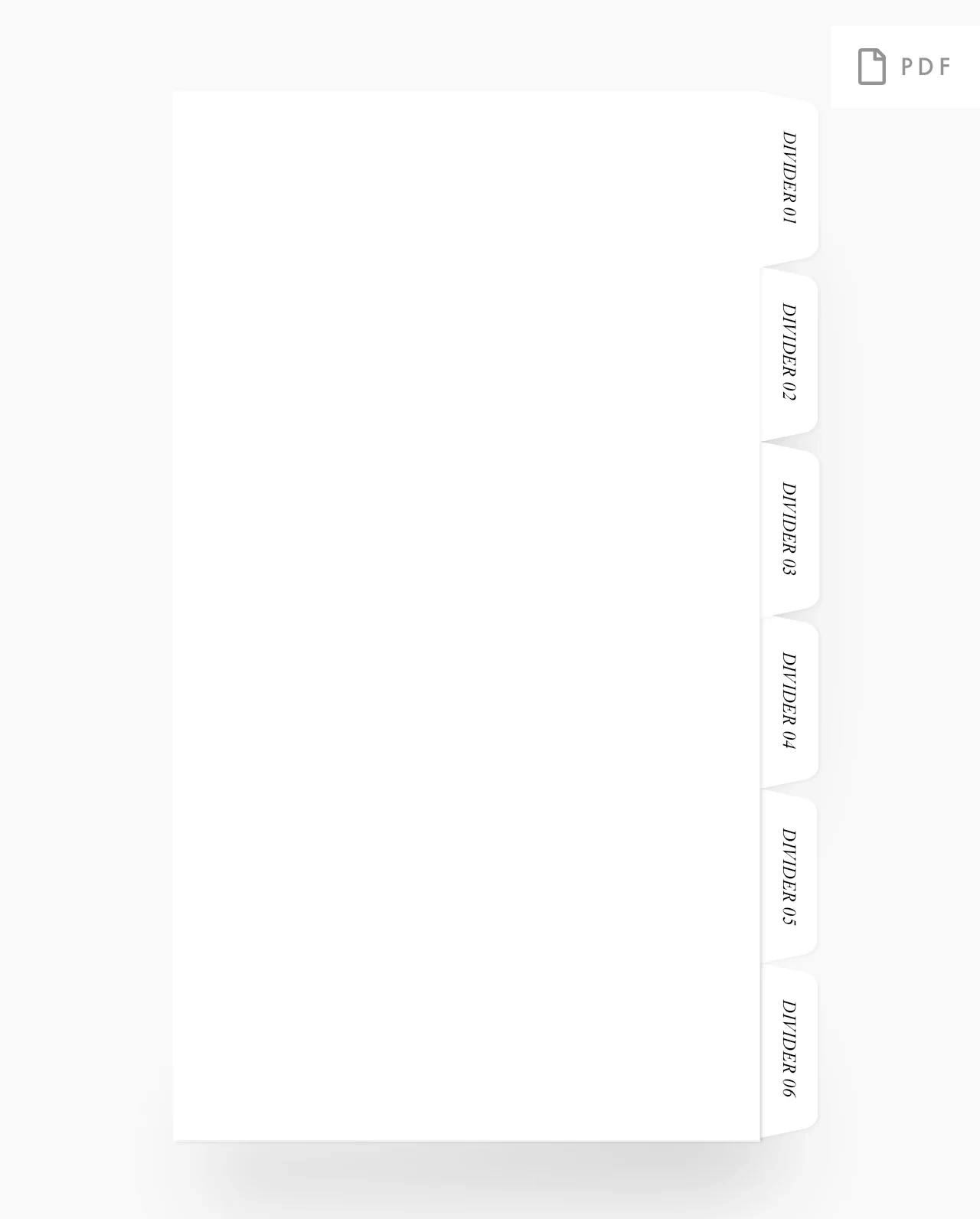 Fillable 6 Side Tab Dividers PDF