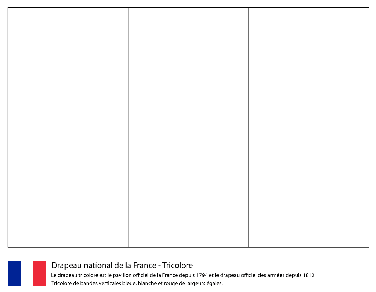 Flag Of France Coloring Page Free Printable
