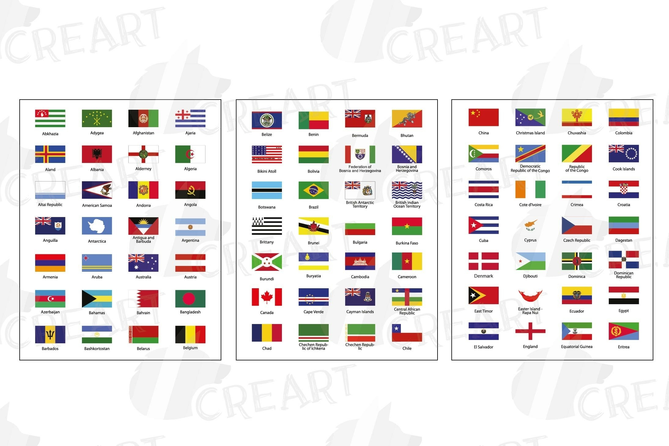 Flags Collection Of The World Ready To Print Letter Size Pdf