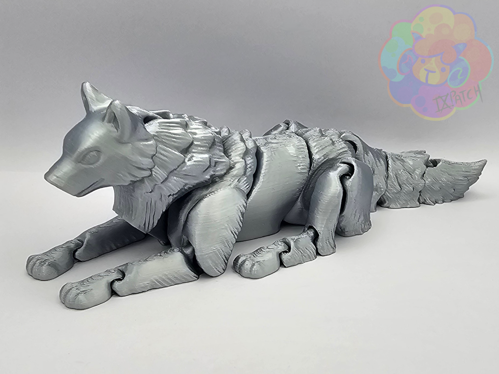 Floppy Wolf Flexi Articulated Animal pip Free 3D Print Model MakerWorld