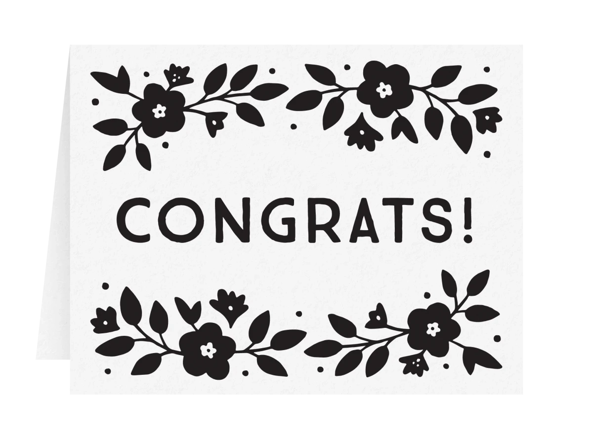 Floral Congrats By Hello Paper Co Postable