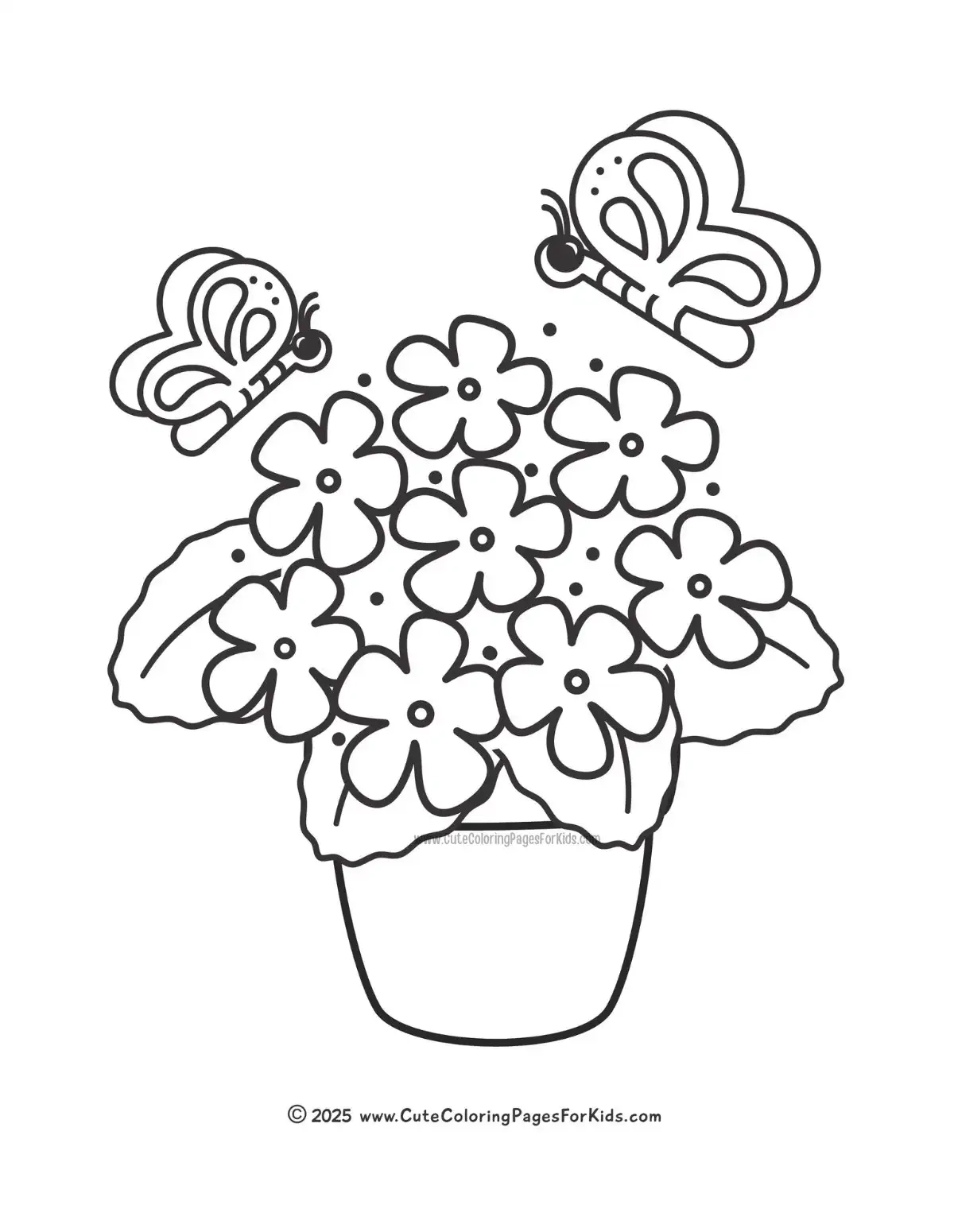 Flower Coloring Pages Free Printable PDFs Cute Coloring Pages For Kids