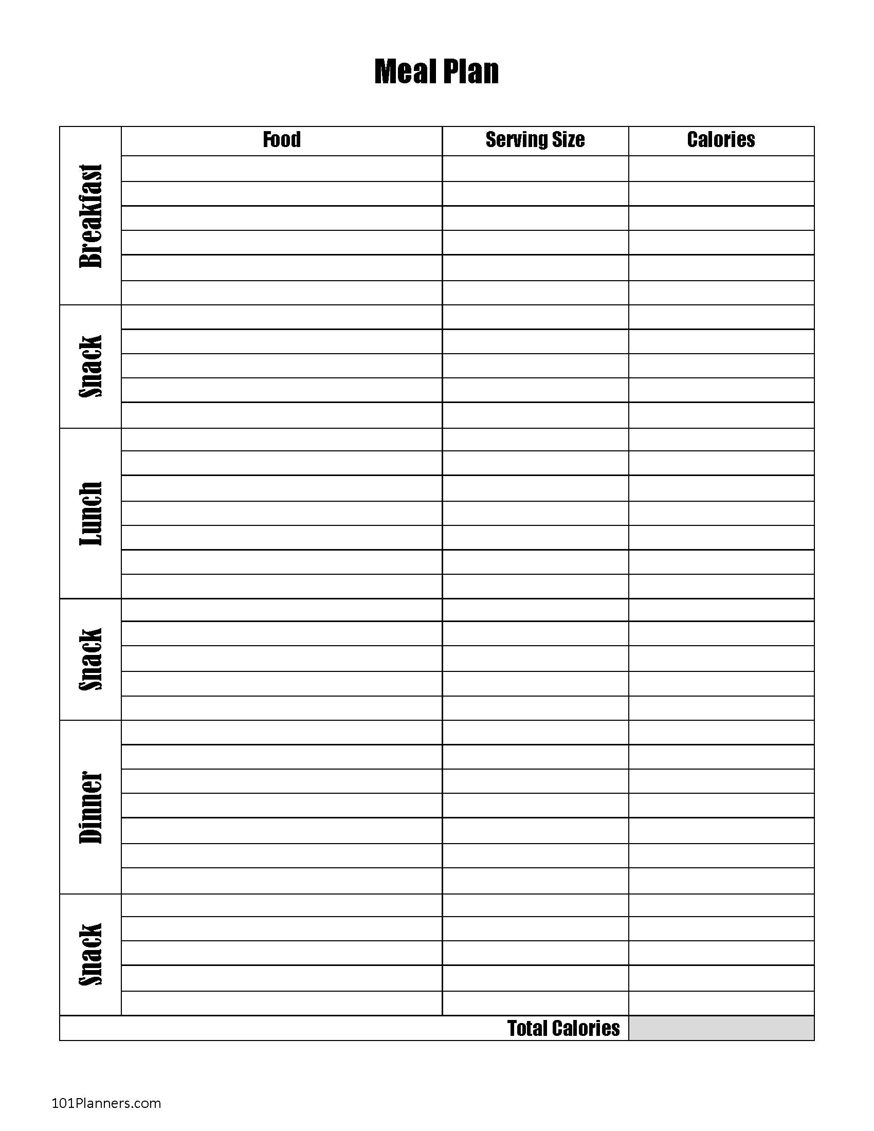Food Diary Template Free Printable Track Food And Water Intake