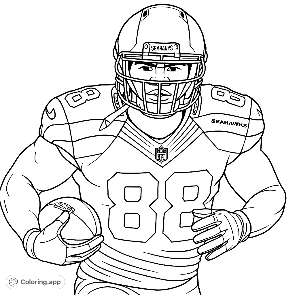 Football Player In Action Coloring app