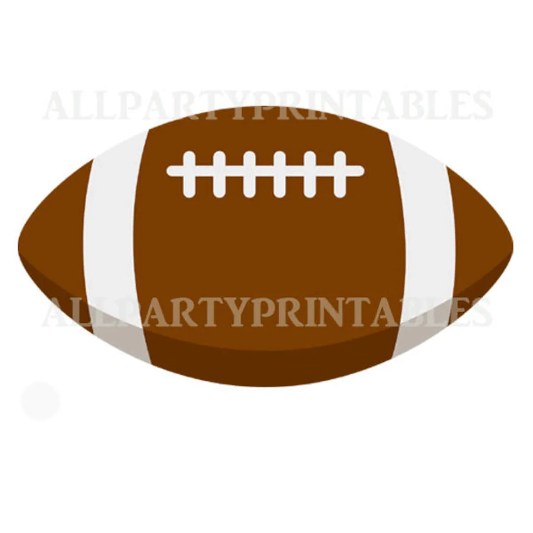 Football Printables Football Football Clipart Football Image Football PDF Etsy