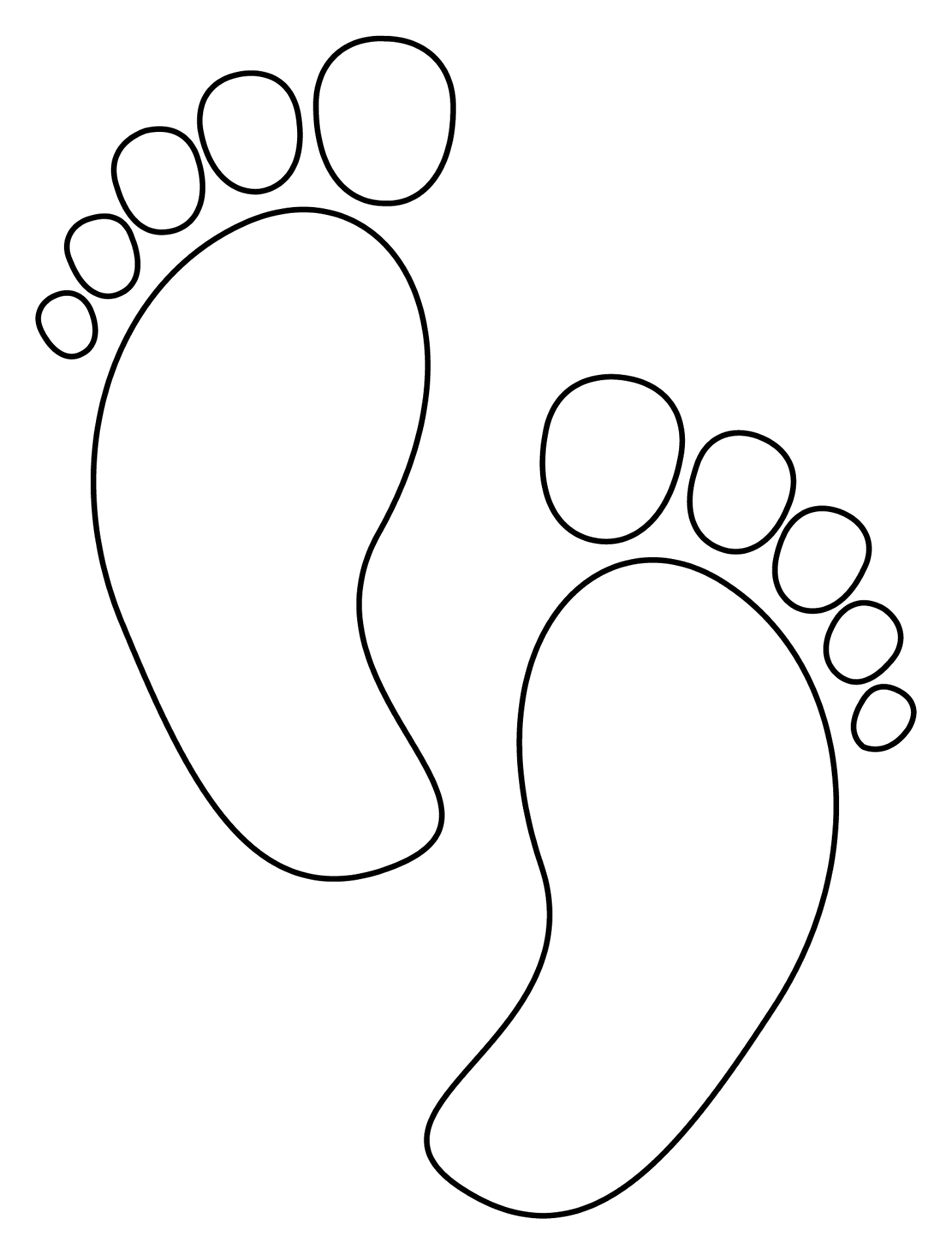 Footprints Coloring Page Free Printable