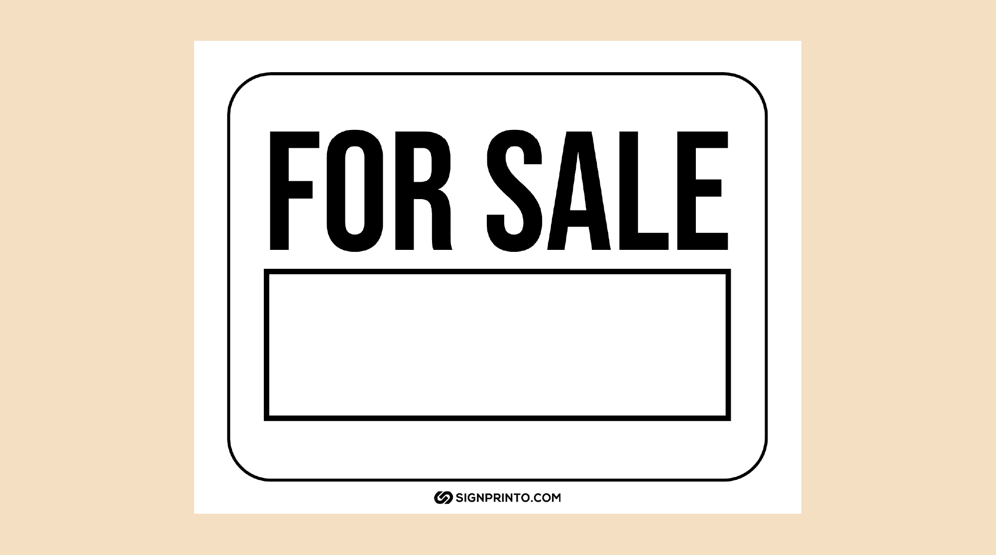 For Sale Sign Printable PDF