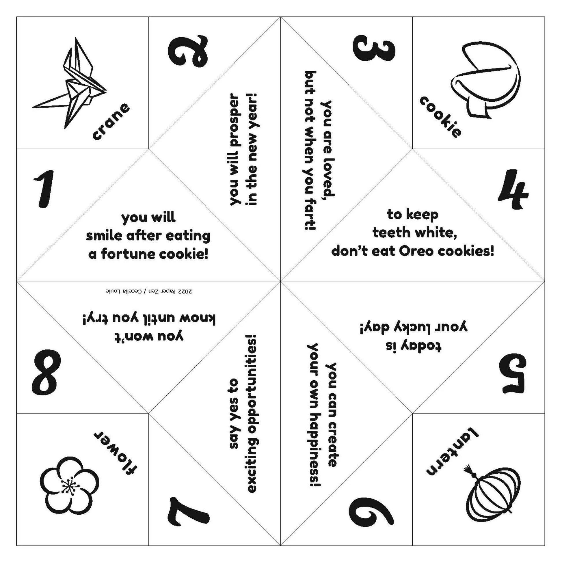 Fortune Teller PDF PaperZen