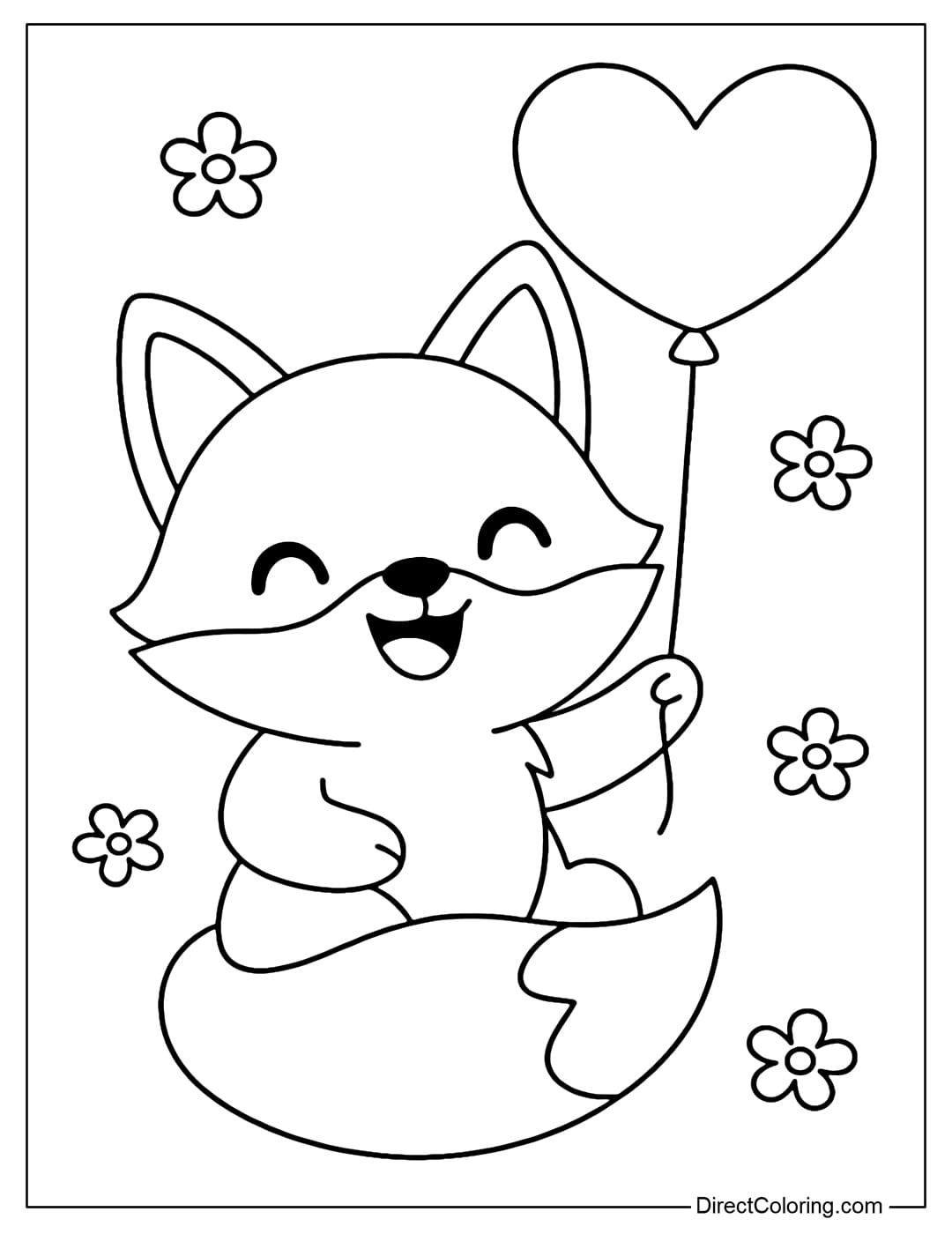 Fox Coloring Pages Free PDF To Download And Print