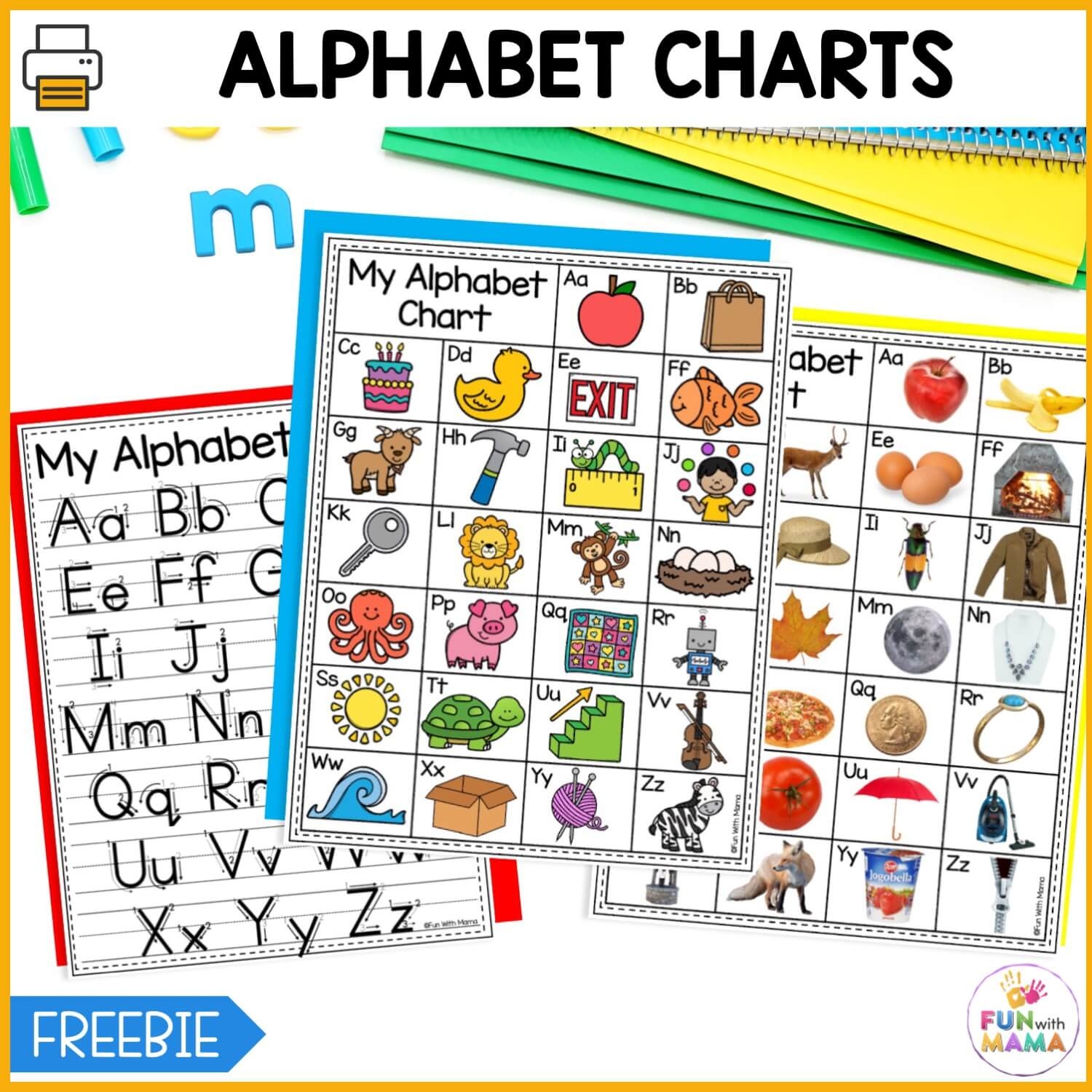 Free ABC Chart Alphabet Printable